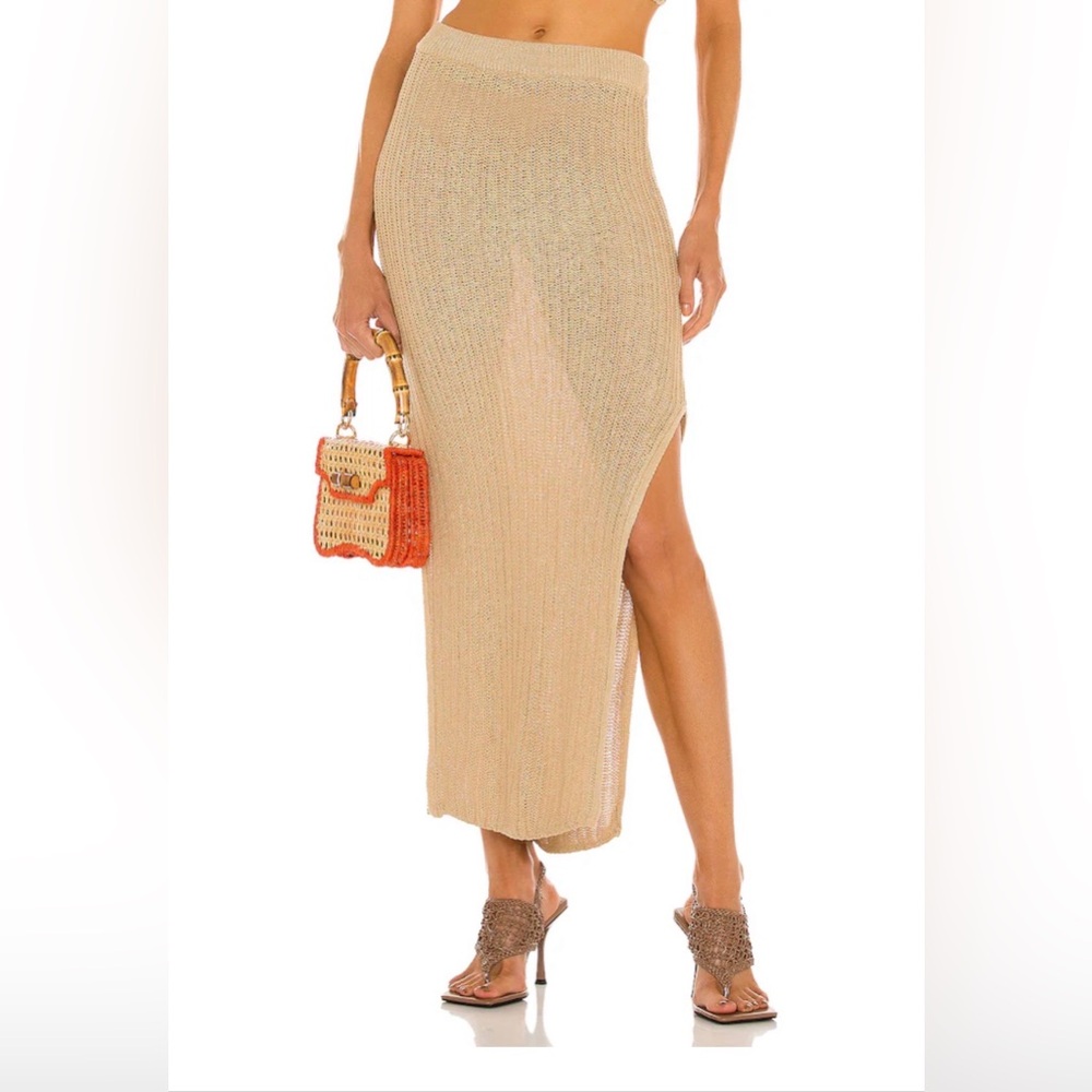 Camila Coehlo Cleo Skirt, Gold Flax, Small